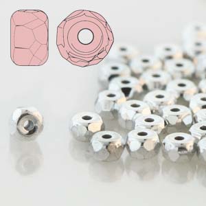 Czech Faceted Micro Spacers 2x3mm Full Labrador Qty: 50