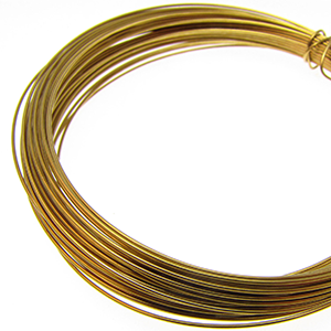 German Bead Wire by The Beadsmith Brass 22 Gauge Qty: 10 Meters