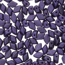 Load image into Gallery viewer, Czech Mini GemDuos 6x4mm Metallic Suede Purple Qty: 10 grams
