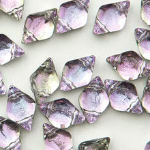 Load image into Gallery viewer, Czech GemDuos 8x5mm Backlit Pink Mist Qty: 10 grams
