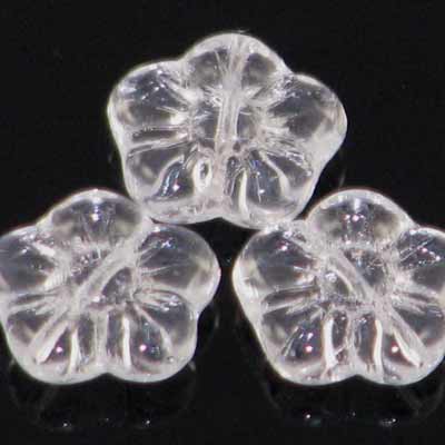 Czech Side-Drilled Flowers 15mm Crystal Qty:10