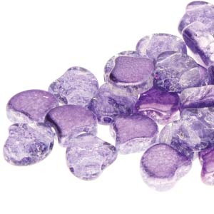 Czech Ginkgo Beads 7.5mm Slushy Purple Grape Qty: 10g