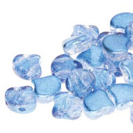 Czech Ginkgo Beads 7.5mm Slushy Blue Raspberry Qty: 10g
