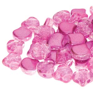 Czech Ginkgo Beads 7.5mm Slushy Bubble Gum Qty: 10g