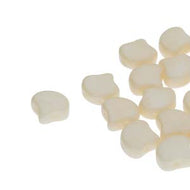 Czech Ginkgo Beads 7.5mm Chalk Beige Luster Qty: 10g