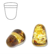Czech Gumdrop Beads 7.5x10mm Crystal Picasso Qty:20 Strung *D*