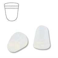 Czech Gumdrop Beads 7.5x10mm Milky White Qty:20 Strung *D*