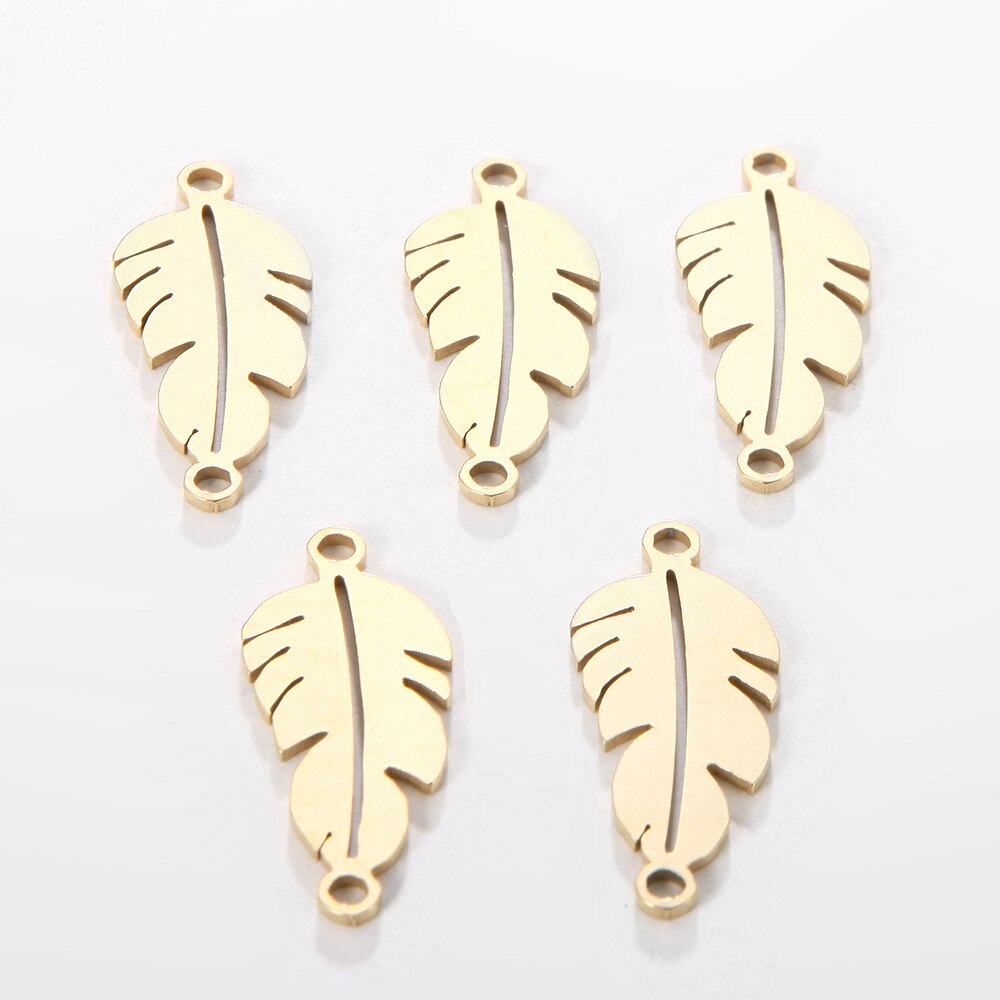 Gold Plated Tropical Leaf Connector Qty:1