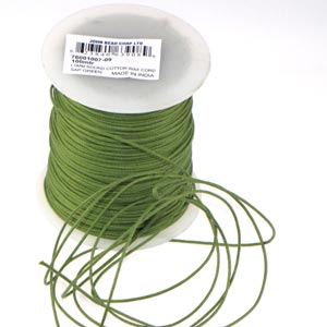 Cotton Cord 1mm Sap Green *D* Quantity:5m