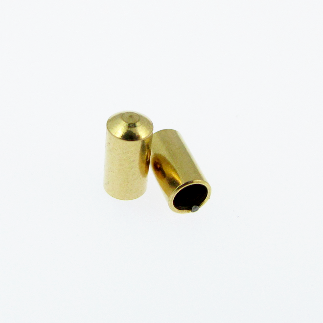 Gold Color Cord End Caps 3mm ID Qty:2