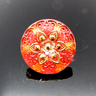 Czech Arabian Star Button Burnt Umber 18mm Qty:1