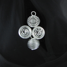 Load image into Gallery viewer, Silver Spiral Bead Cage 15mm Qty:1

