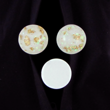 Load image into Gallery viewer, Cabochon Gold and Iridescent Flakes 20mm Qty:1
