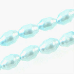 Glass Pearl Freshwater Style 4x8 Lt. Aqua Qty:16