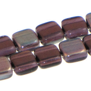 Czech Tile Beads 6mm Tanzanite Celsian Qty:25 Strung