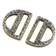 Miyuki Findings D-Shaped Strap 17.5x13mm Antique Silver Qty:2
