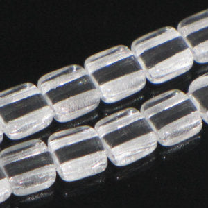 Czech Tile Beads 6mm Crystal Qty:25 Strung