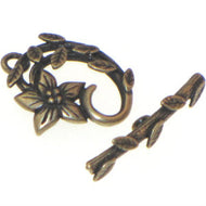 Antique Brass Toggle Jasmine Star 18mm Qty:1