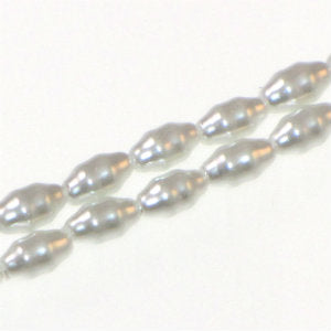 Glass Pearl Freshwater Style 4x8 White Qty:16