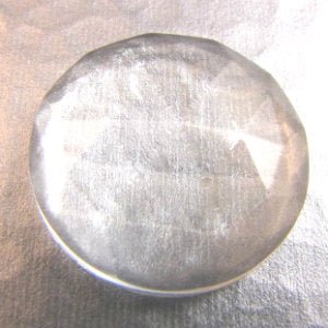 Cabochon Glass Faceted Crystal Round Unfoiled 25mm *D* Qty:1