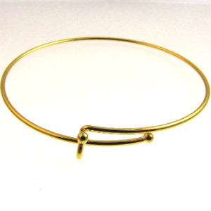 Adjustable Metal Bracelet 63mm Gold Plated Qty:1