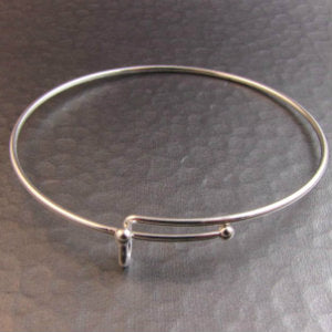 Adjustable Metal Bracelet 63mm Silver Plated Qty:1