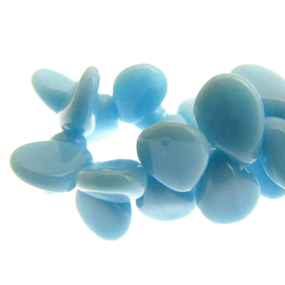Czech Pip Beads by Preciosa 5x7mm Opaque Light Blue Qty:60 strung