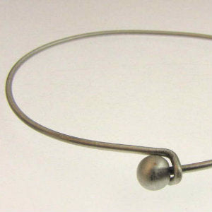 Bracelet Wire with Ball Antique Silver Plate Qty:1