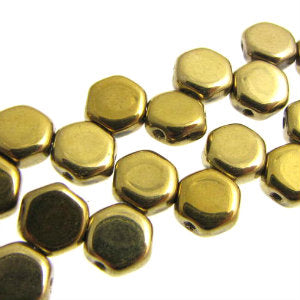 Czech Honeycomb Beads 6mm Crystal Full Amber Qty:30
