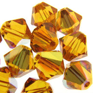 Swarovski Bicones 6mm #5328 Topaz AB Qty:12 *D*