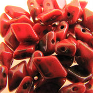 Czech DiamonDuos 5x8mm Coral Picasso Qty:5g