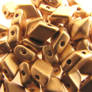 Czech DiamonDuos 5x8mm Matte Gold Qty:5g