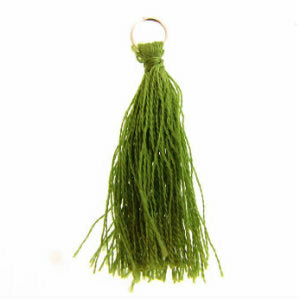 Tassel Fine Nylon Thread 35mm Olive Green Qty:1