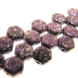 Czech Honeycomb Beads 6mm Tweedy Violet Qty:30