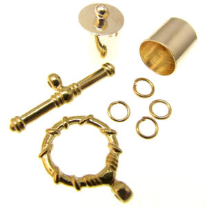Gold Plated End Cap Toggle Kits for Kumi and PWAT by Dazzle It 10mm Qty:1
