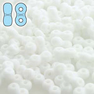Czech Infinity Beads 3x6mm Chalk Qty:10 grams
