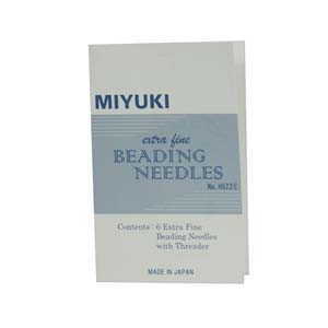 Pack 6 Beading Needles Extra Fine with Threader by Miyuki