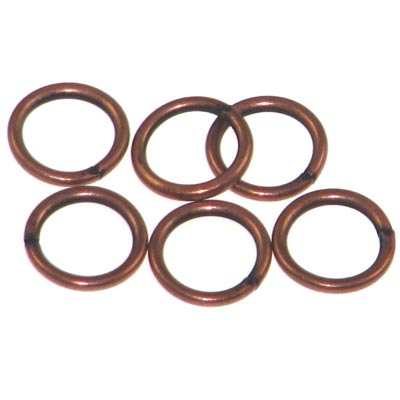 Antique Copper Jump Rings Open-9mmOD Quantity:100