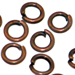 Antique Copper Jump Rings Open- 5mmOD Quantity:100