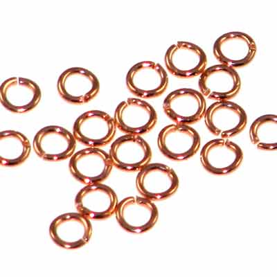 Bright Copper Jump Rings Open 4mm Outside Diameter 20 Gauge Quantity:100