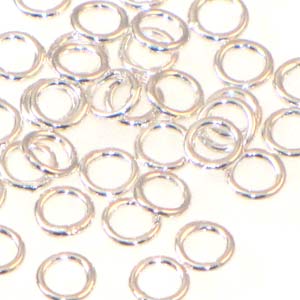 Silver Color Jump Rings Soldered 4.5mm OD 20 Gauge Qty:100
