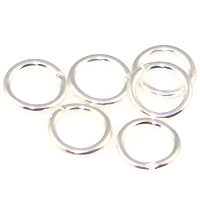 Silver Plated Jump Rings Open 7mm OD 18 Gauge Quantity:100