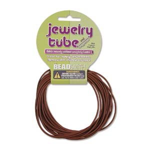 Jewelry Tube & Connectors 2mm Brown Qty:5yds & 2 Connectors