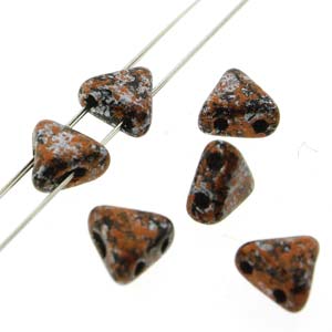 Czech Khéops Beads 6mm Tweedy Copper Qty:10g