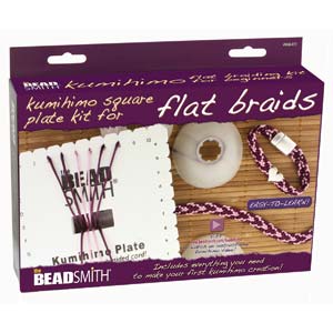 Kumihimo Braiding Starter Kit - Square Plate for Flat Braids by The Beadsmith