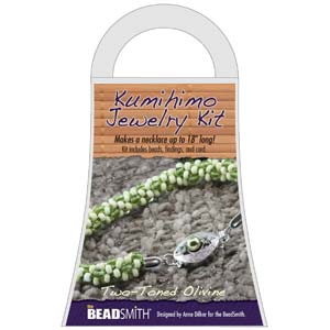 Kumihimo Kit Two-Tone Olivine Necklace/Bracelet