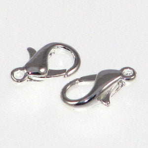 Silver Plated Lobster Clasps 12mm Qty:10
