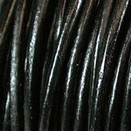 Leather Cord 2mm Black Qty:1 yard