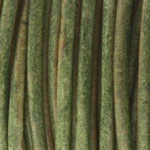 Leather Cord 1.5mm Dark Green (Natural Dye) Qty:1yd
