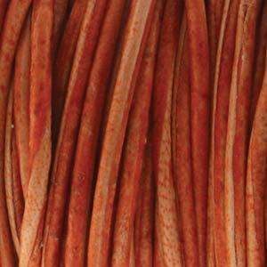 Leather Cord 1.5mm Orange (Natural Dye) Qty:1yd